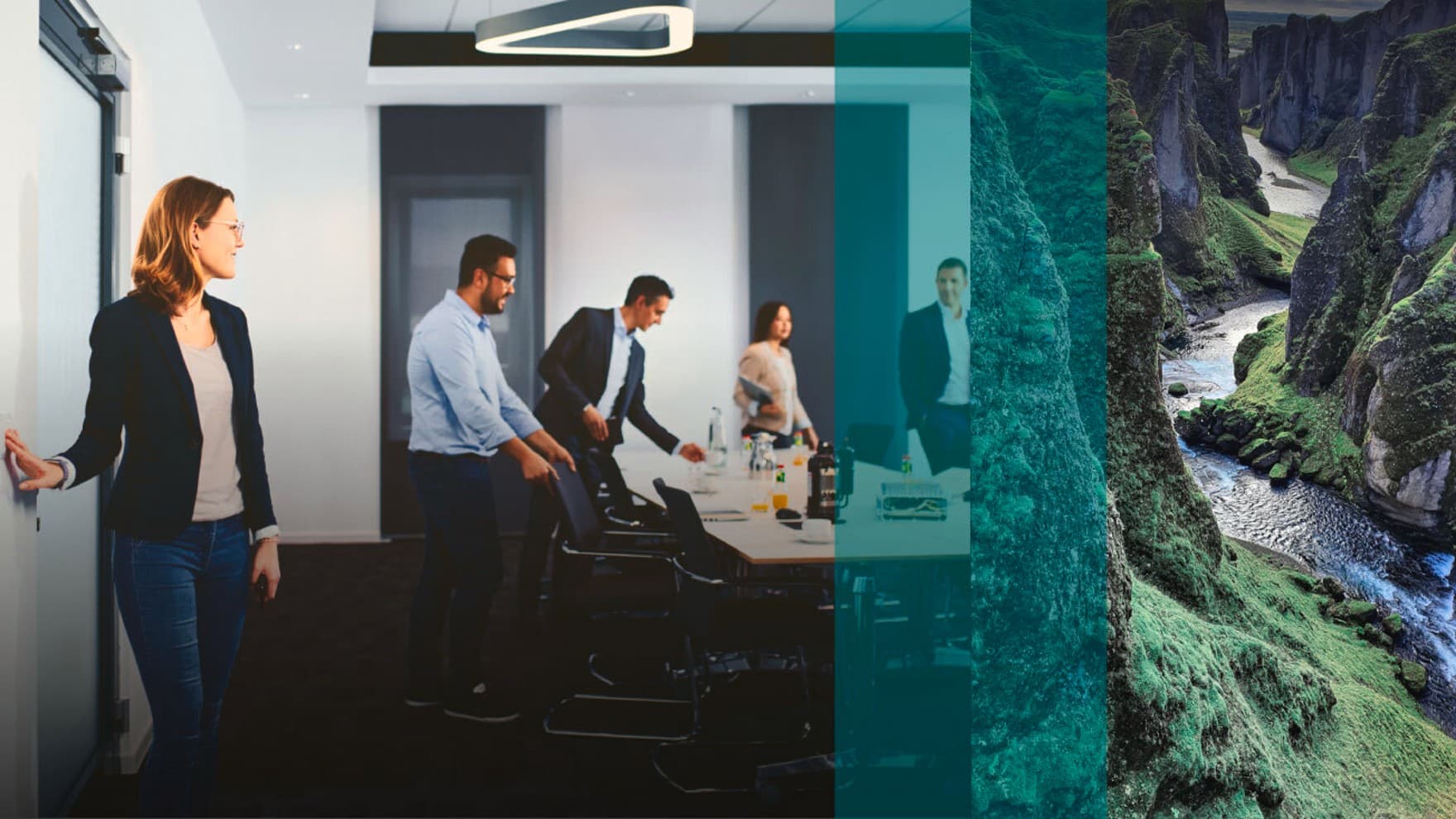 Vaillant Mitarbeiter in einem Meetingraum.