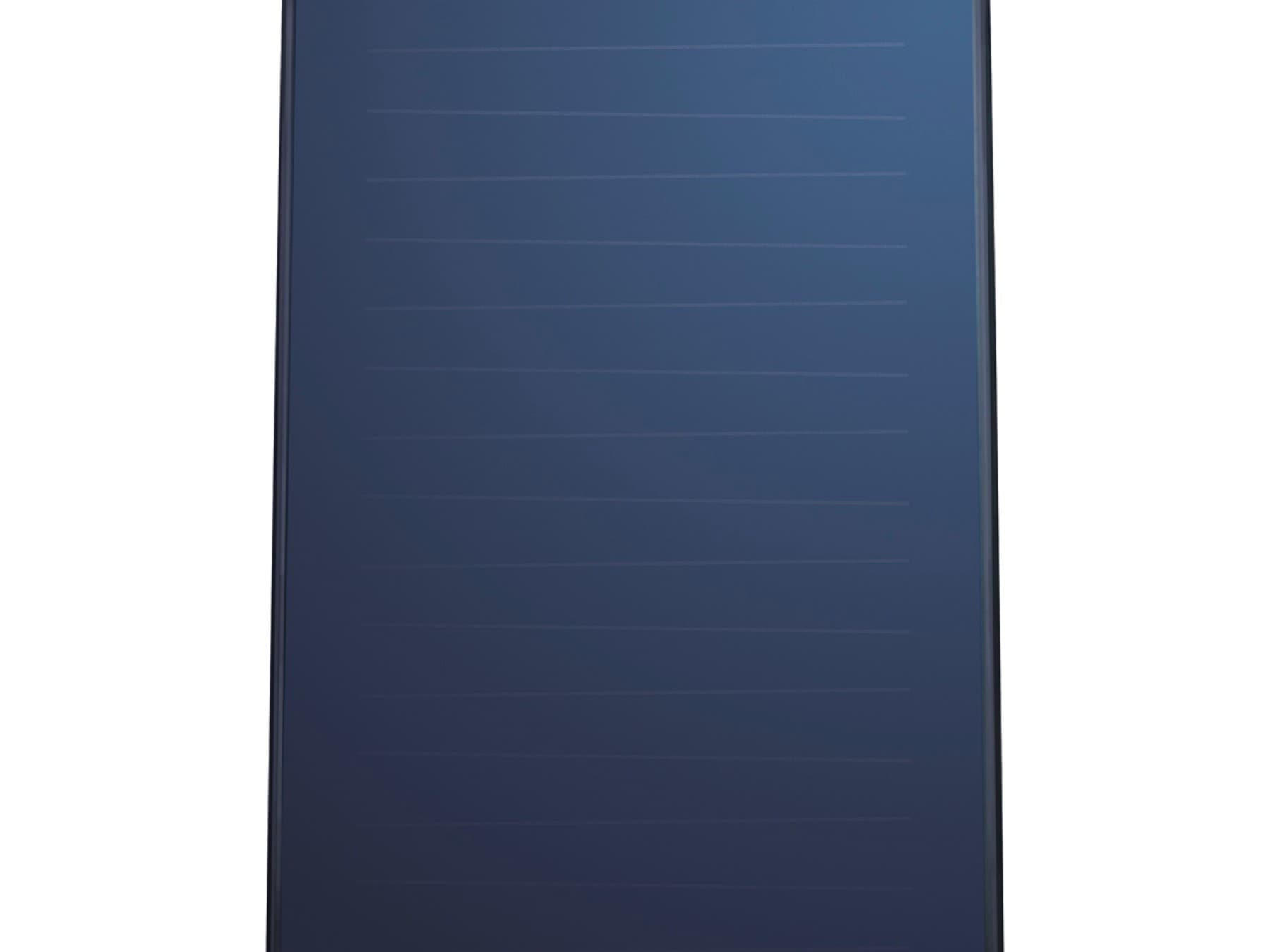 Ein Solarkollektor vor weißem Hintergrund.