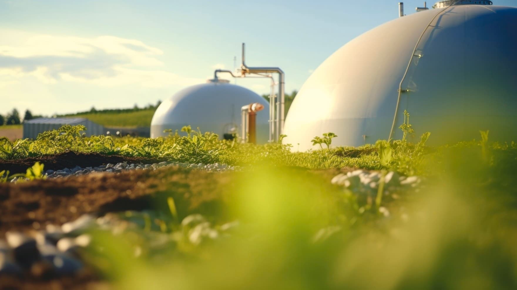 Außenansicht einer Biogasanlage