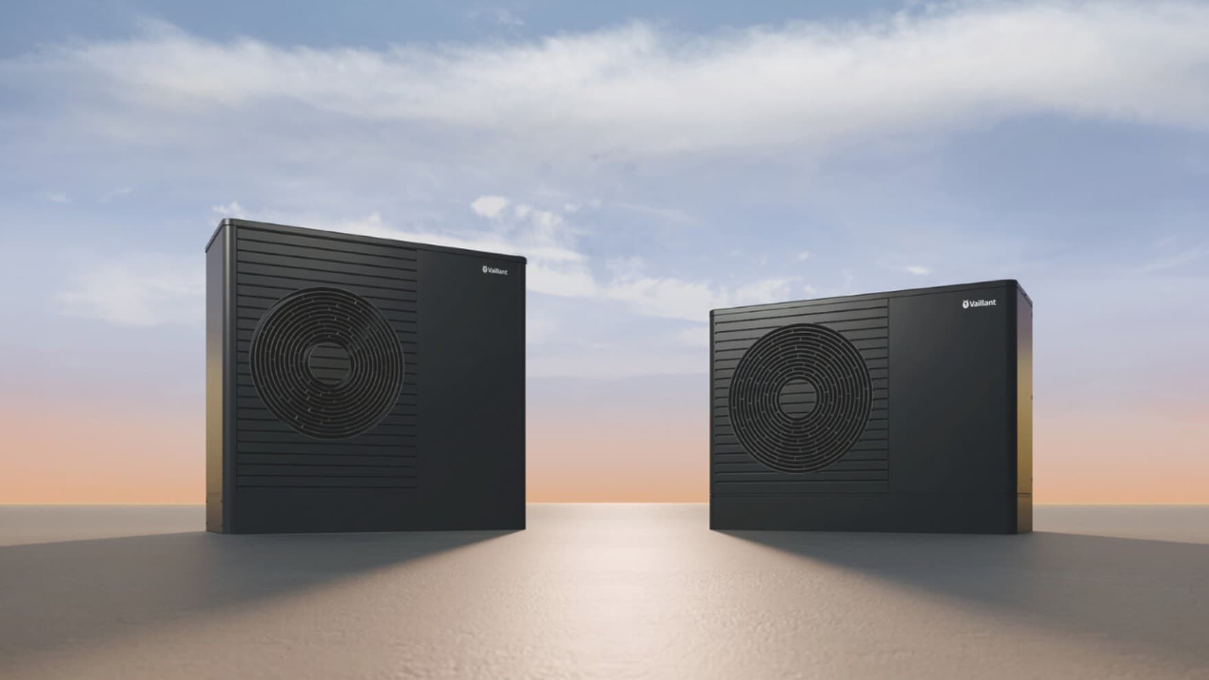 Wärmepumpen aroTHERM plus und aroTHERM pro mit blauem Himmel im Hintergrund