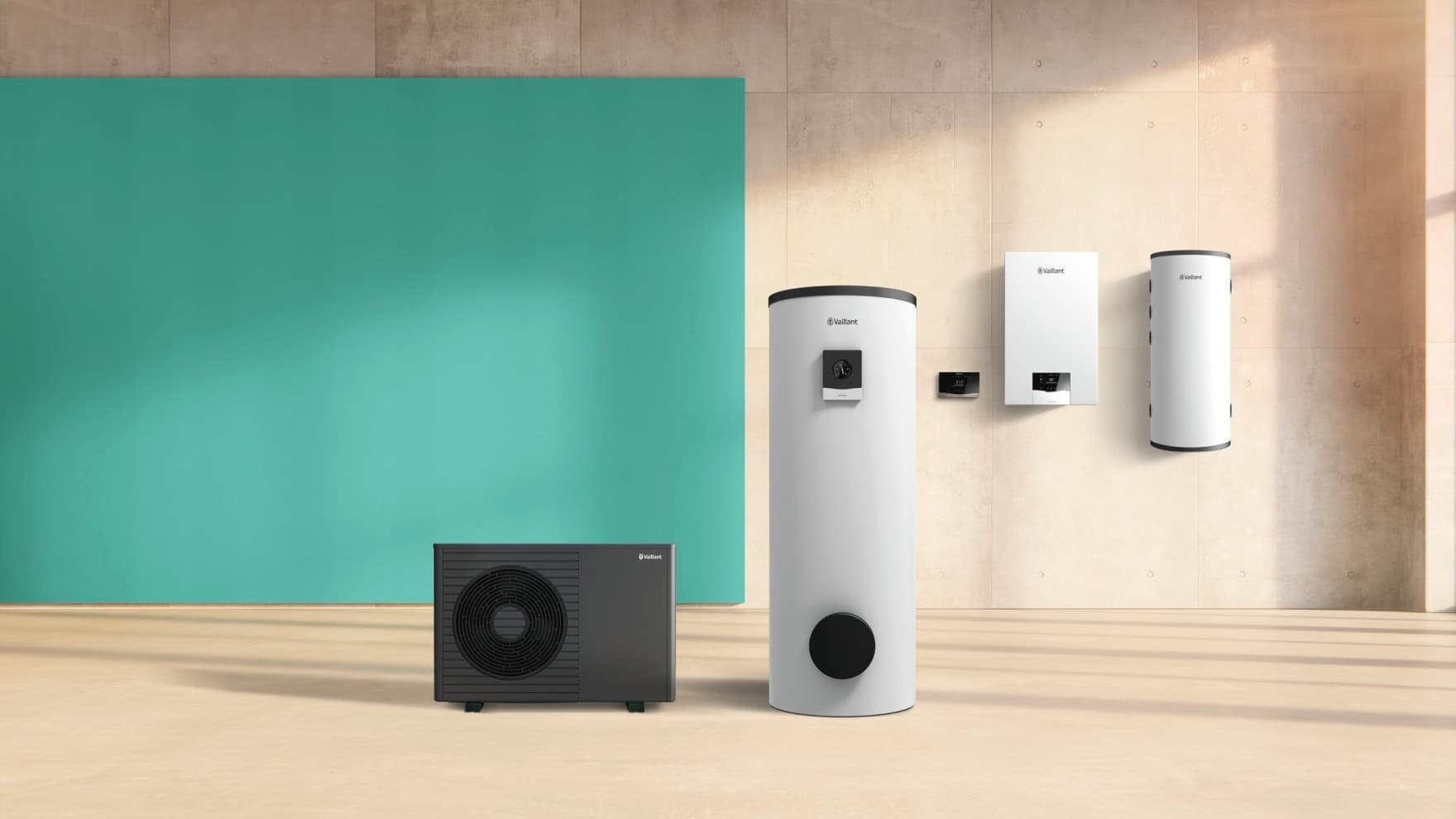 Hybridsystem vor grünem Hintergrund