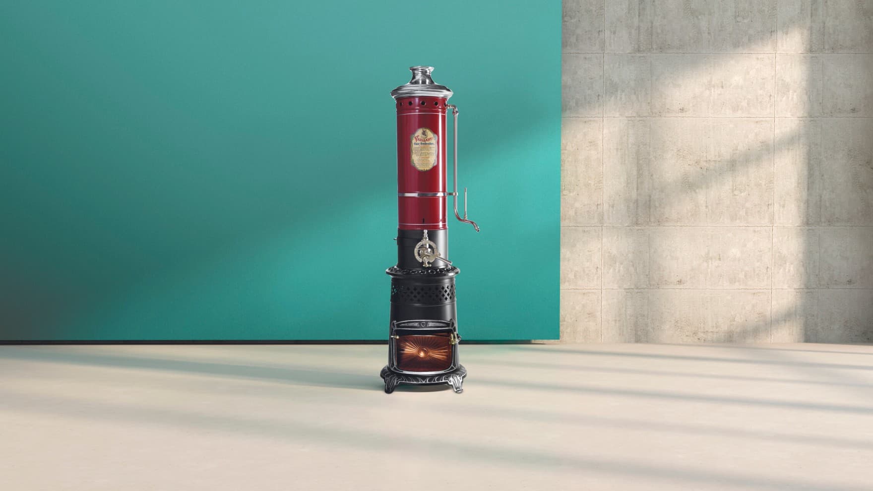 Innovation von Vaillant: erster geschlossener Gasbadeofen aus dem Jahr 1894