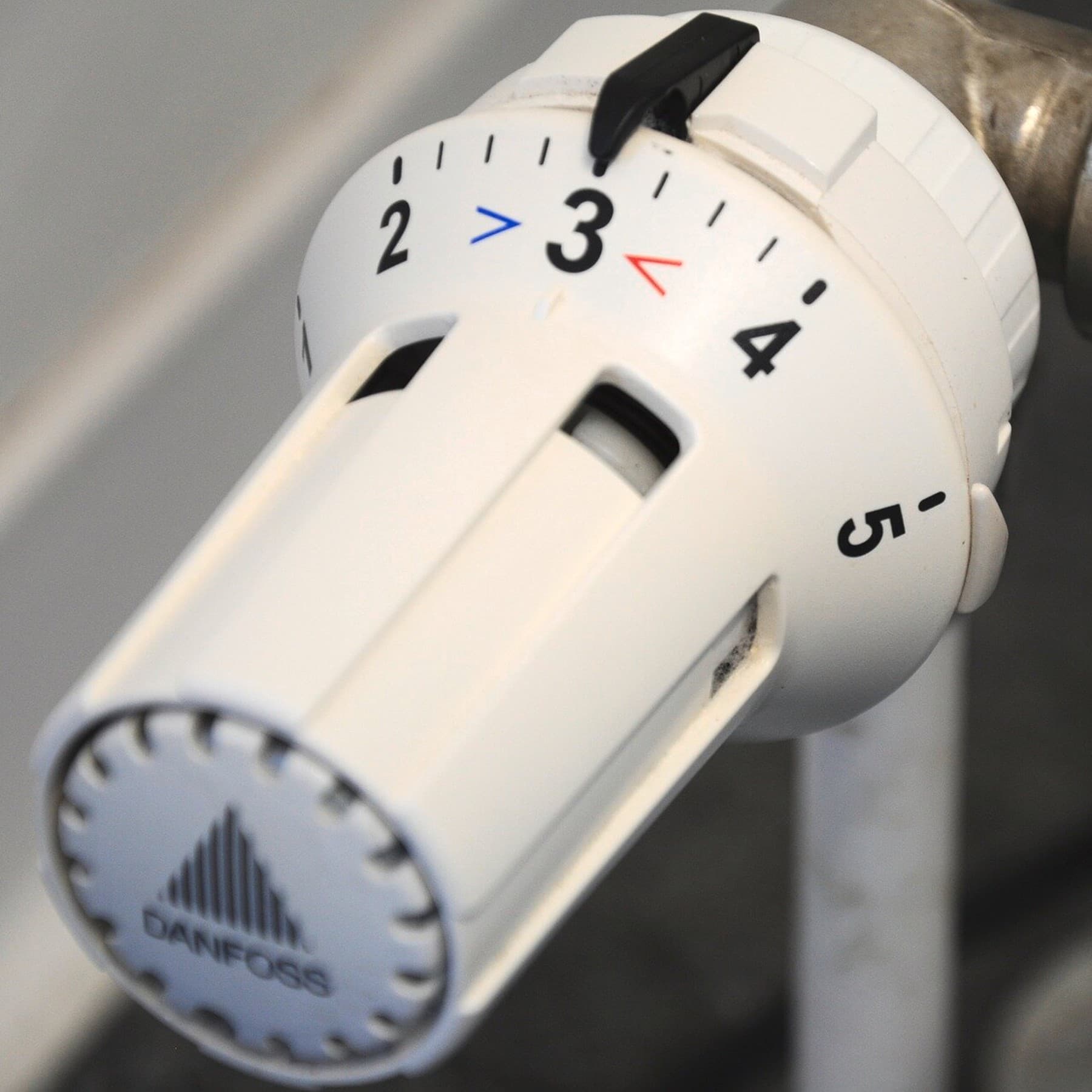 Detailaufnahme eines Heizungsthermostats