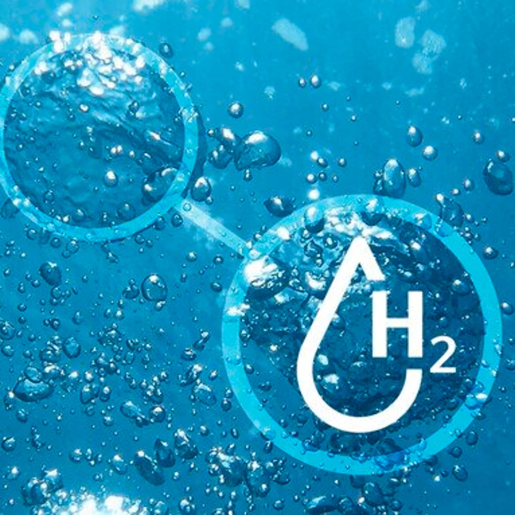 Wassertropfen mit chemischer Formel H2