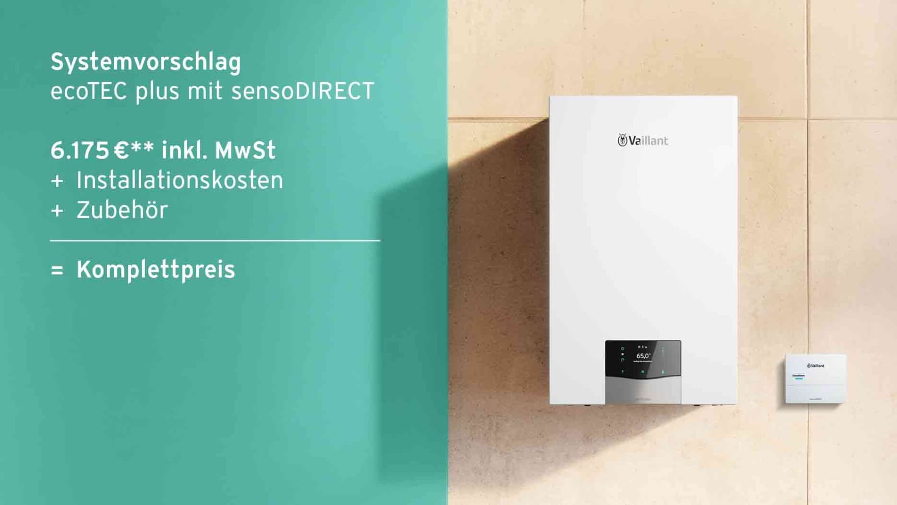 Schaubild mit Beispielrechnung zu den Kosten eines Gas-Brennwertsystems